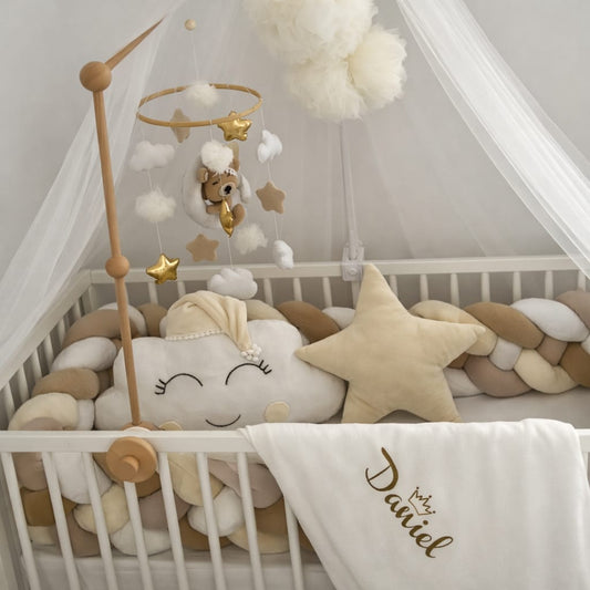 Set de Cuna Premium Personalizado "Nube y Estrellas